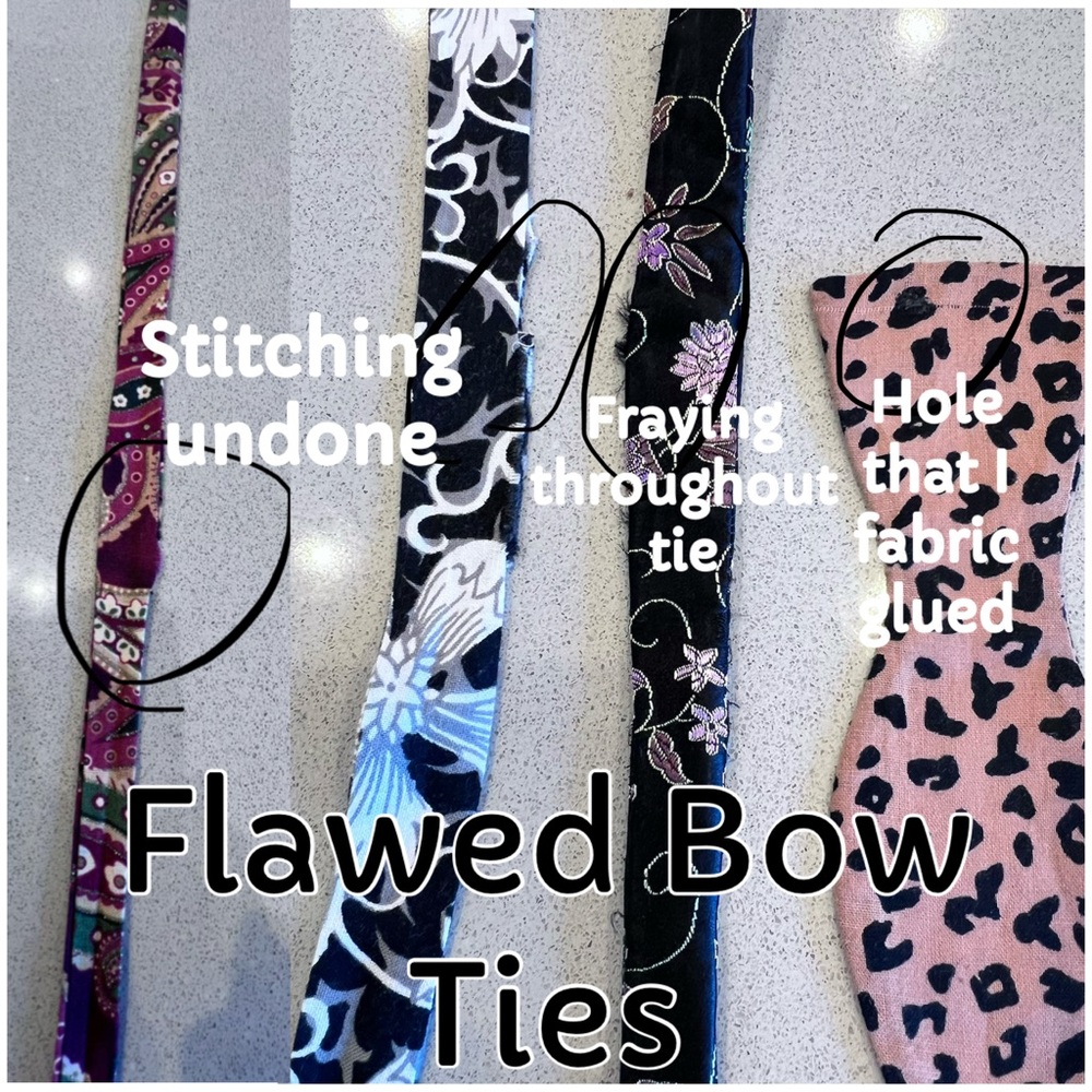 Bow ties 3 for $15 & get a Flawed one for Free / Please read description below - Picture 5 of 11